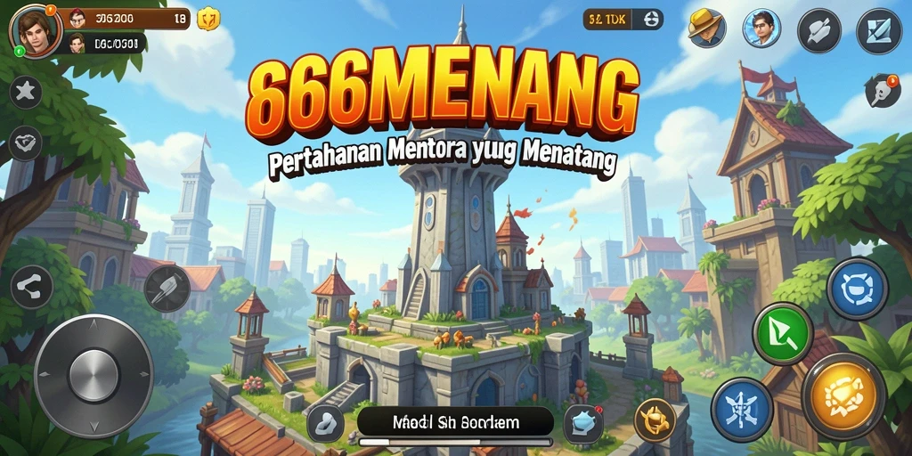 Tampilan gameplay menarik dari 666MENANG dalam genre Tower Defense.