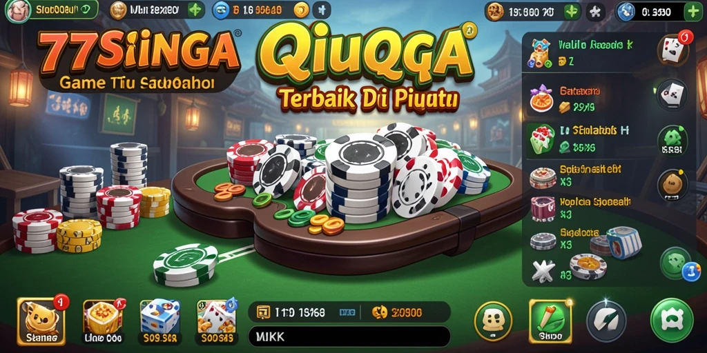 Tampilan gameplay seru dalam 77SINGA QiuQiu.