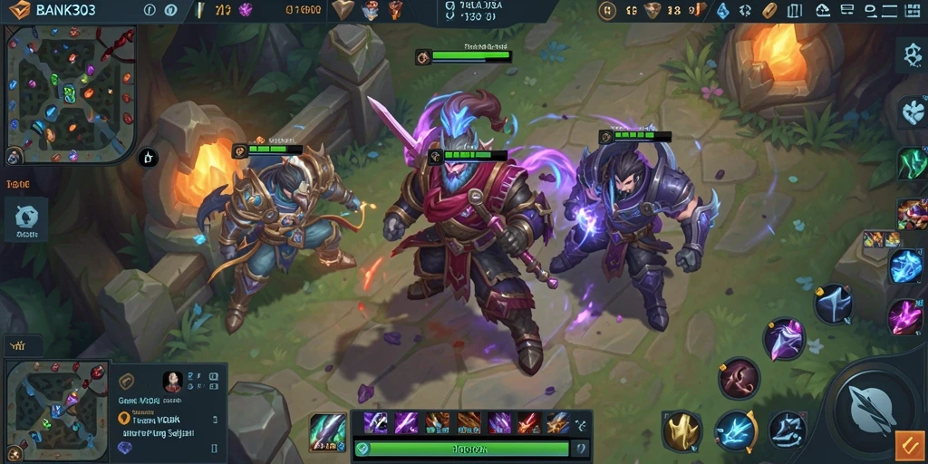 Tampilan gameplay seru dari BANK303 di arena MOBA.