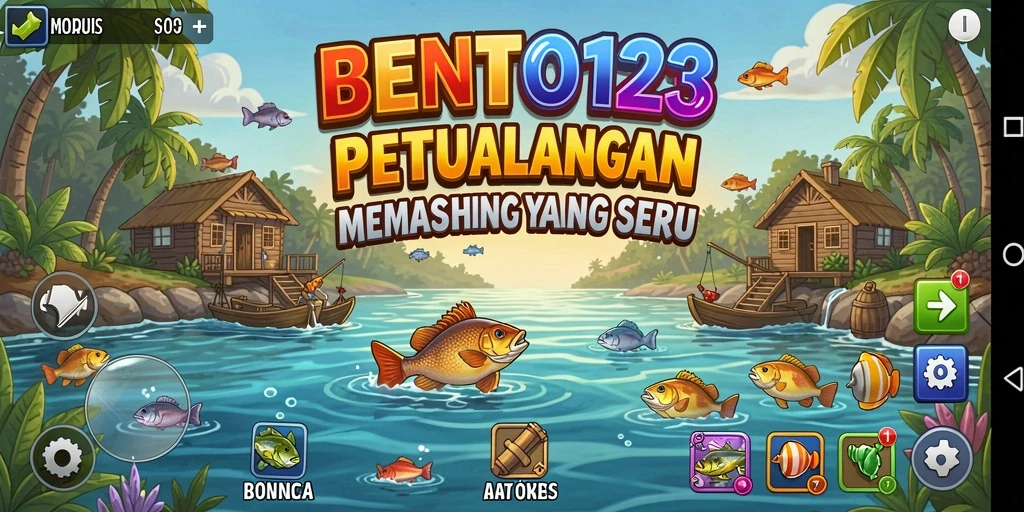 Tampilan gameplay seru di BENTO123 saat memancing.