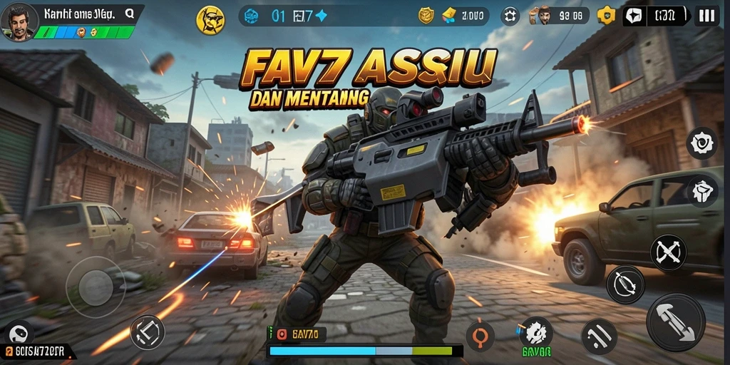 Screenshot FAV77 menampilkan pertarungan aksi yang mendebarkan.