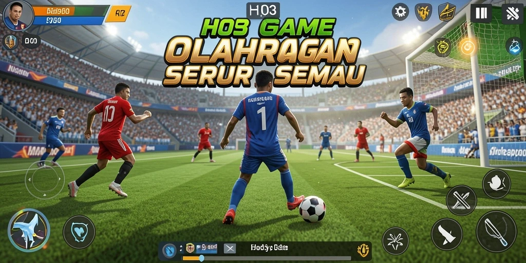 Tampilan gameplay H03 yang seru dan menantang di lapangan olahraga.