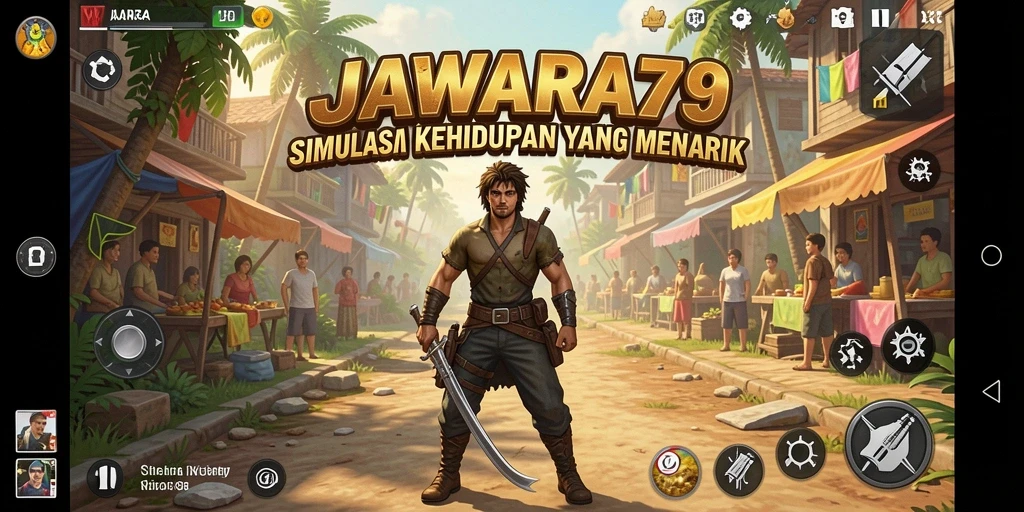 Tampilan gameplay JAWARA79 menunjukkan keseruan simulasi kehidupan sehari-hari.
