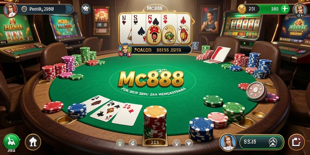 Tampilan menarik dari gameplay Poker di MC888.