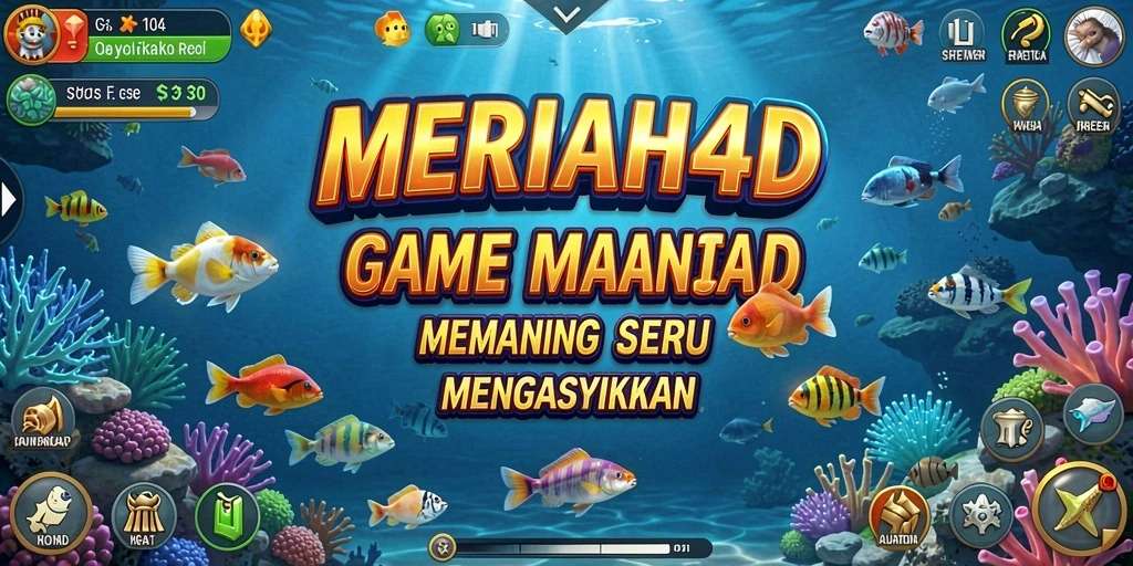 Tampilan gameplay menarik dalam MERIAH4D saat memancing.