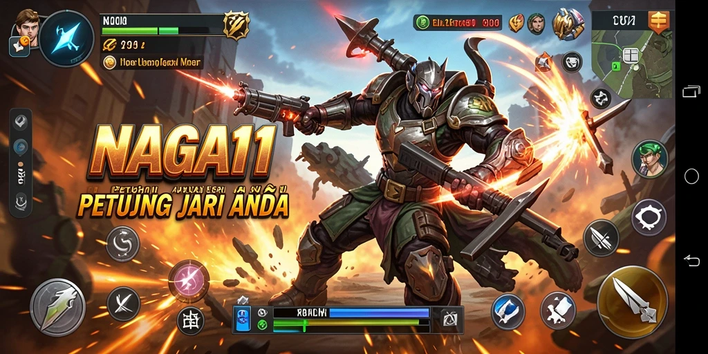Tampilan gameplay NAGA11 yang penuh aksi dan seru.