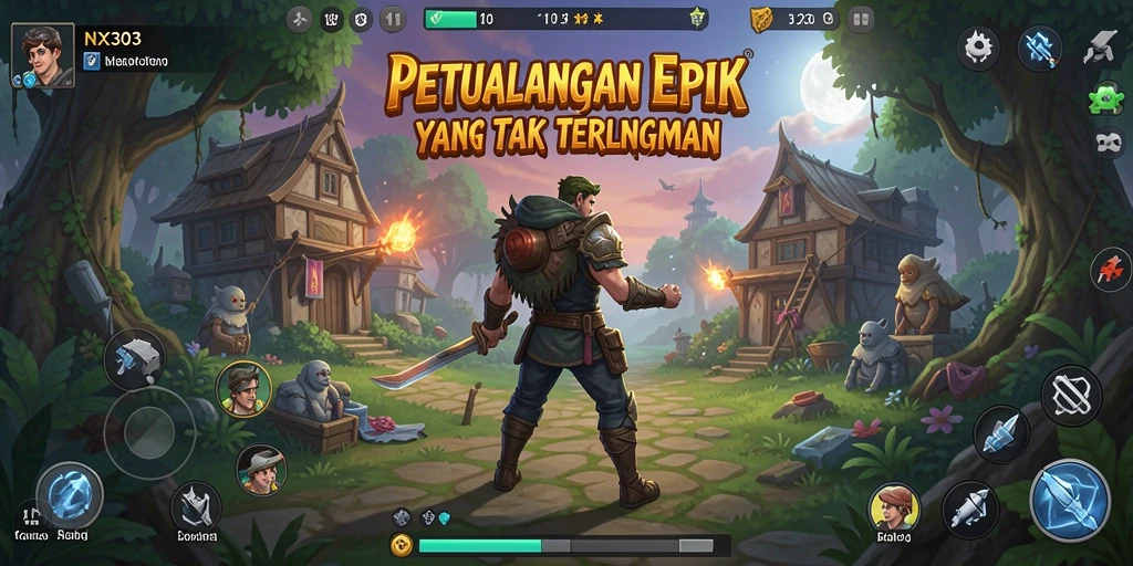 Penggambaran mendebarkan dari gameplay NX303 yang penuh petualangan.