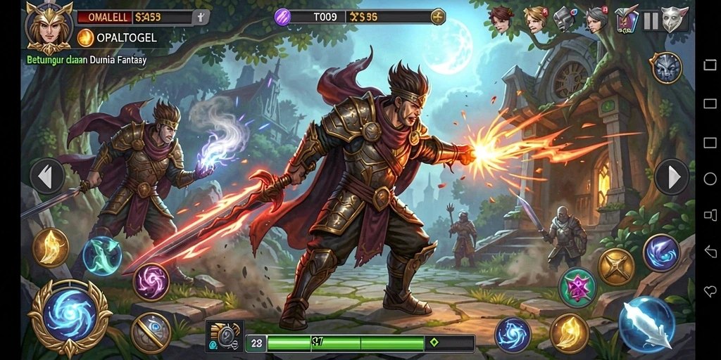 Gameplay menegangkan dalam OPALTOGEL dengan pertarungan yang seru.