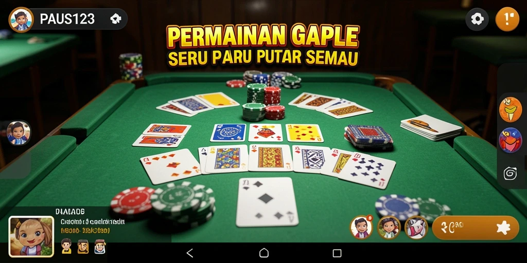 Tampilan permainan Gaple yang menarik di PAUS123.