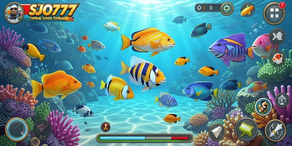 Gameplay seru dengan fitur Tembak Ikan yang menarik.