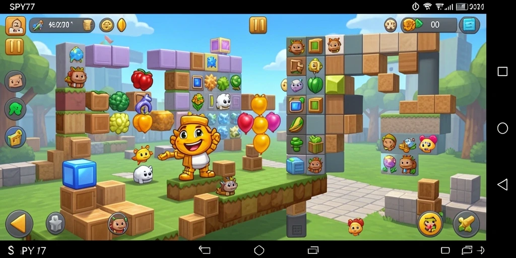 Screenshot gameplay SPY77 menampilkan teka-teki yang menantang dan grafis menarik.