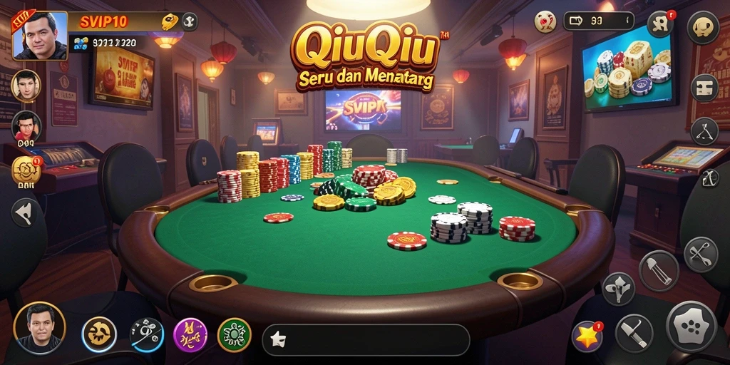 Tampilan gameplay QiuQiu yang menarik dan interaktif.