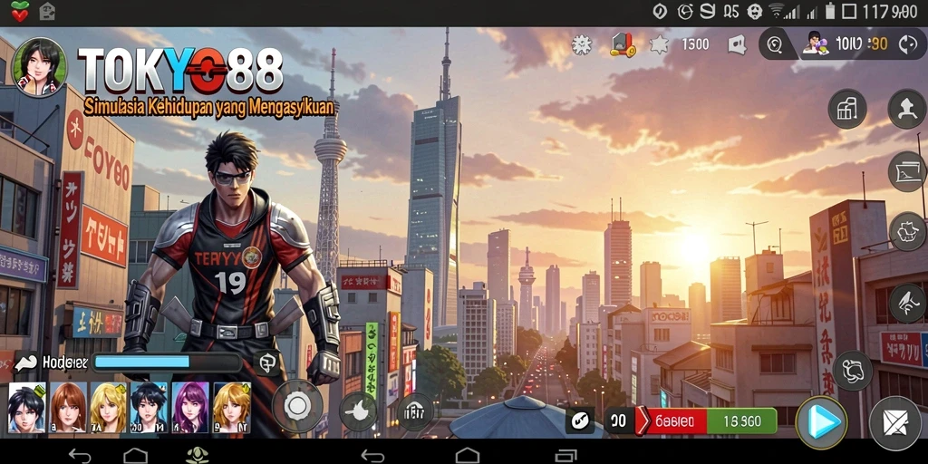 Tangkapan layar menunjukkan gameplay TOKYO88 yang menakjubkan.
